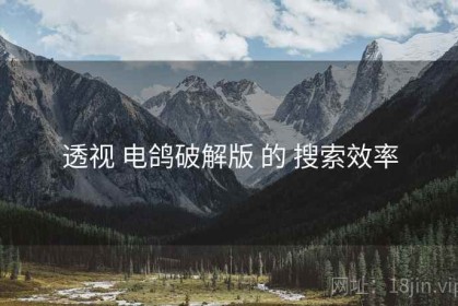 透视 电鸽破解版 的 搜索效率