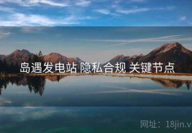 岛遇发电站 隐私合规 关键节点