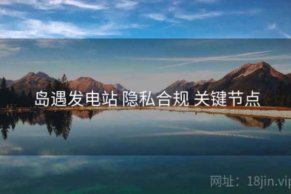 岛遇发电站 隐私合规 关键节点
