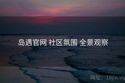 岛遇官网 社区氛围 全景观察