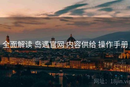 全面解读 岛遇官网 内容供给 操作手册