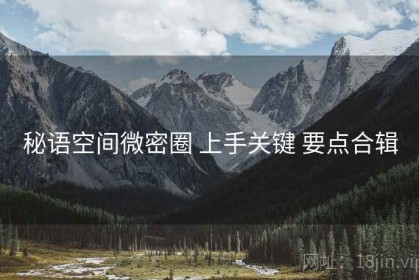 秘语空间微密圈 上手关键 要点合辑