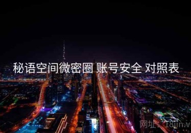 秘语空间微密圈 账号安全 对照表
