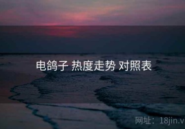 电鸽子 热度走势 对照表