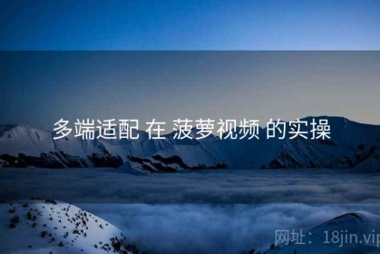 多端适配 在 菠萝视频 的实操