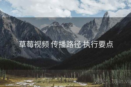 草莓视频 传播路径 执行要点