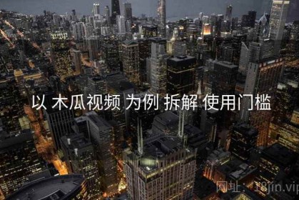 以 木瓜视频 为例 拆解 使用门槛