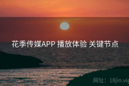 花季传媒APP 播放体验 关键节点