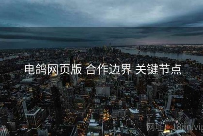 电鸽网页版 合作边界 关键节点
