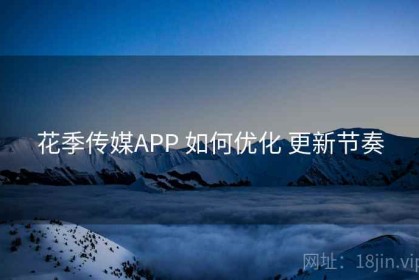花季传媒APP 如何优化 更新节奏