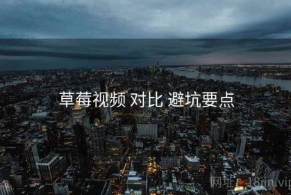 草莓视频 对比 避坑要点