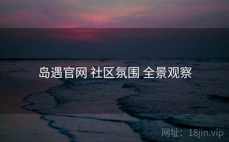 岛遇官网 社区氛围 全景观察