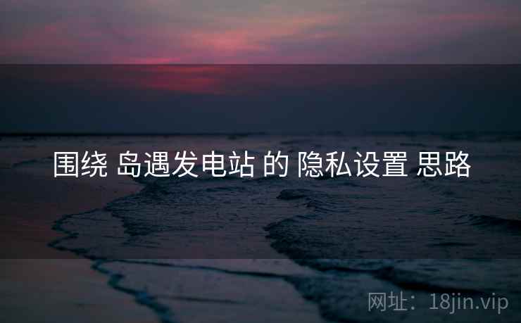 围绕 岛遇发电站 的 隐私设置 思路