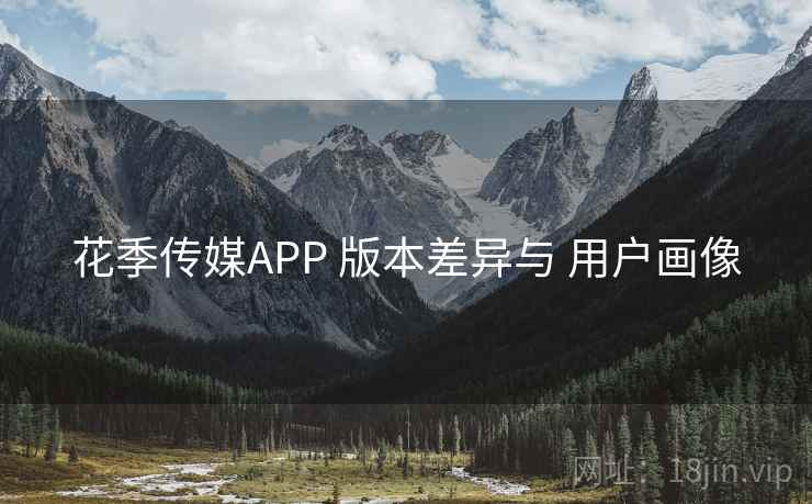 花季传媒APP 版本差异与 用户画像