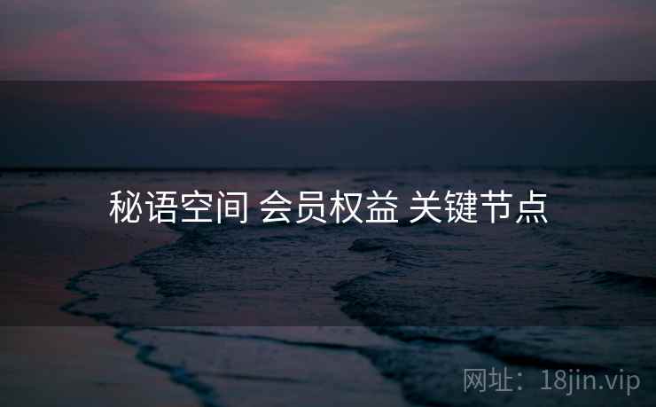 秘语空间 会员权益 关键节点