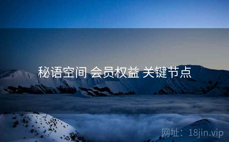 秘语空间 会员权益 关键节点