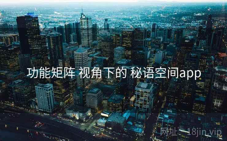 功能矩阵 视角下的 秘语空间app