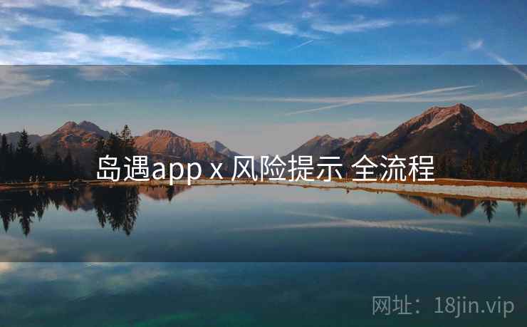 岛遇app x 风险提示 全流程