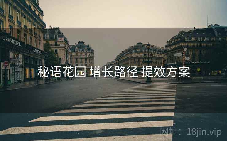 秘语花园 增长路径 提效方案